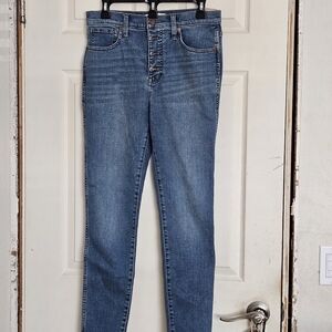 Madewell, NWT, 10" High Rise Skinny Light Wash Jeans, Size 29